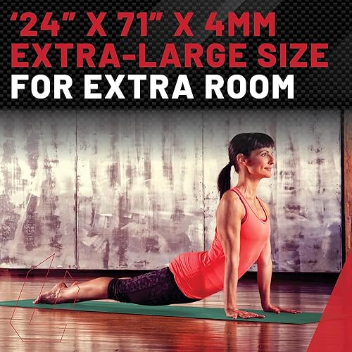 Miniatura 4 de Lifeline Fitness Premium - Tapete de yoga de gamuza de alta densidad para el hogar, tapete de entrenamiento ligero con correa de transporte, tapete