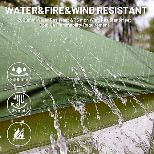 Miniatura 2 de TIMBER RIDGE Tienda de campaña desplegable instantánea para 4 personas, fácil instalación de 60 segundos, resistente a la intemperie, tienda de