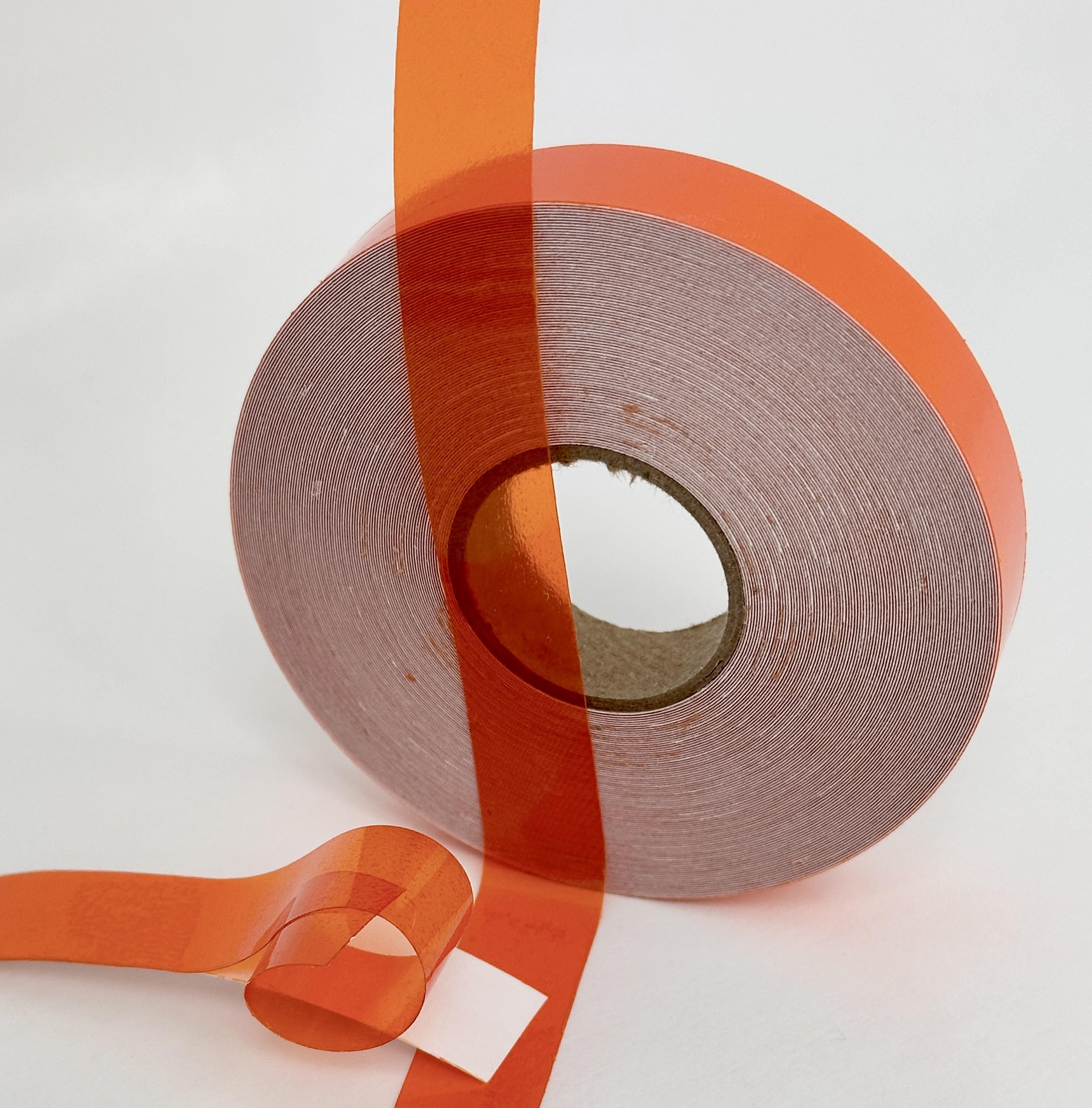 Paper Street Plastics Colored Transparent Tape with Sticky Adhesive (Orange, 1/2 inch x 50 feet)