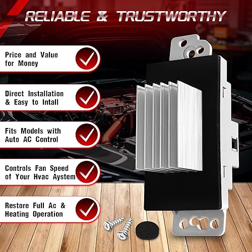 Miniatura 2 de 15-81773 Kit de resistencia de motor de ventilador de HVAC con arnés compatible con Chevy Silverado Tahoe Suburban Avalanche Trailblazer GMC Sierra