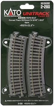 Amazon | KATO HOゲージ 曲線線路 R370-22.5° 4本入 2-280 鉄道