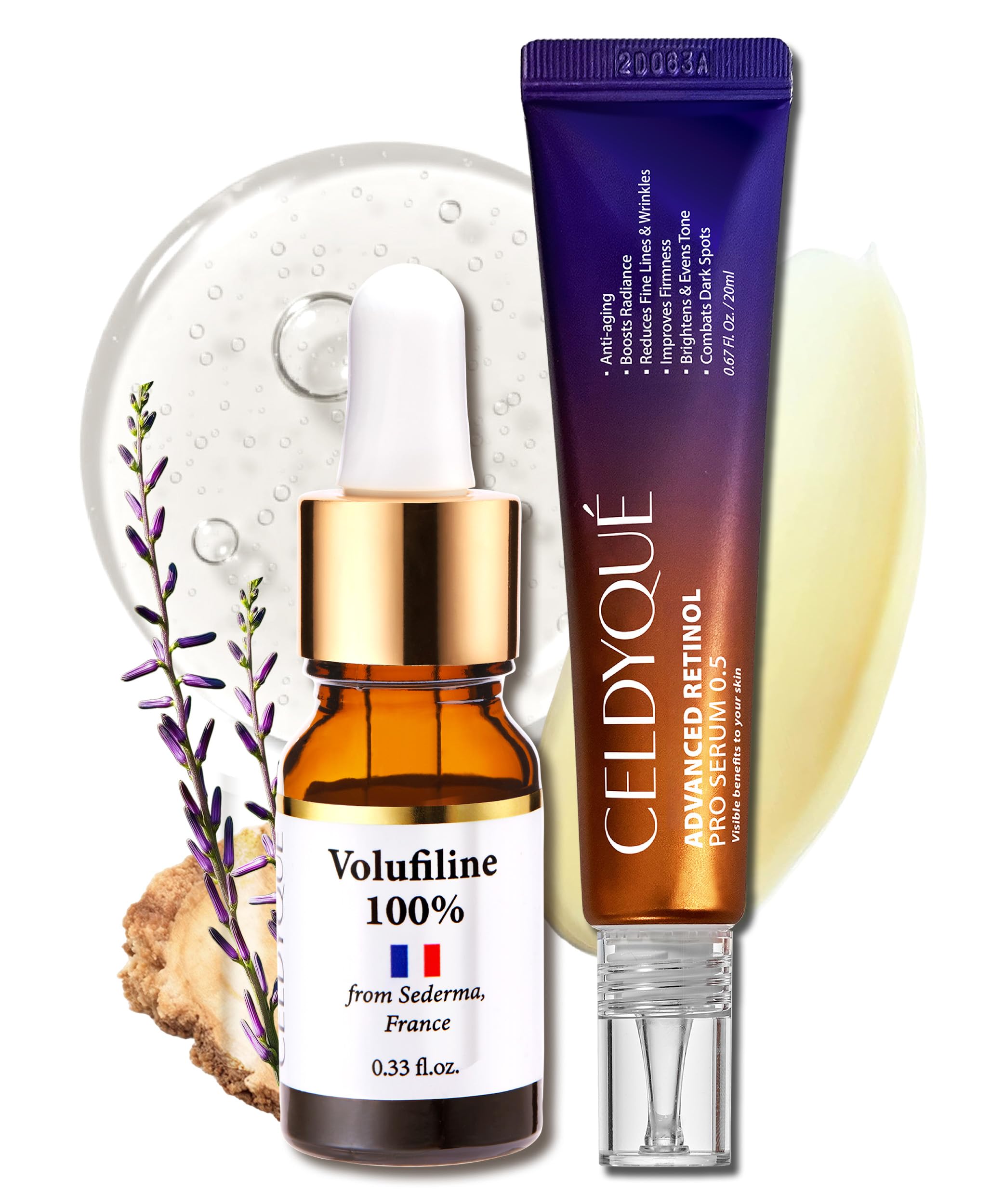 100% Pure Volulin Concentrate & Advanced Retinol Pro 0.5 Firming, Anti-Wrinkle & Radiance Enhancer Serum with Centella Asiatica, Hyaluronic Acid & Niacinamide for Skin