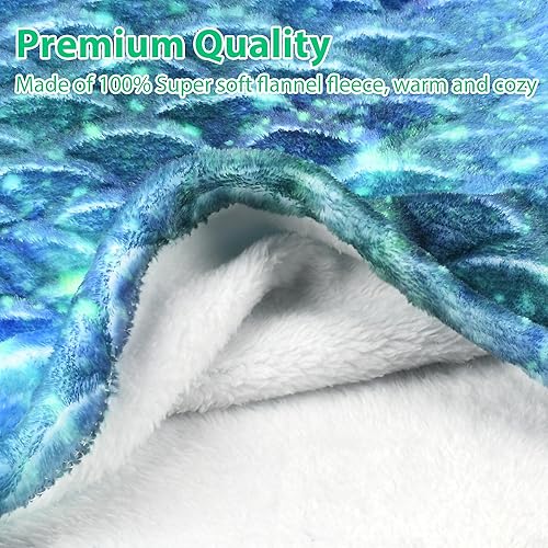 Miniatura 6 de Catalonia Manta de cola de sirena para niños, acogedor saco de dormir de sirena, patrón de escamas de pescado, idea de regalo para niñas