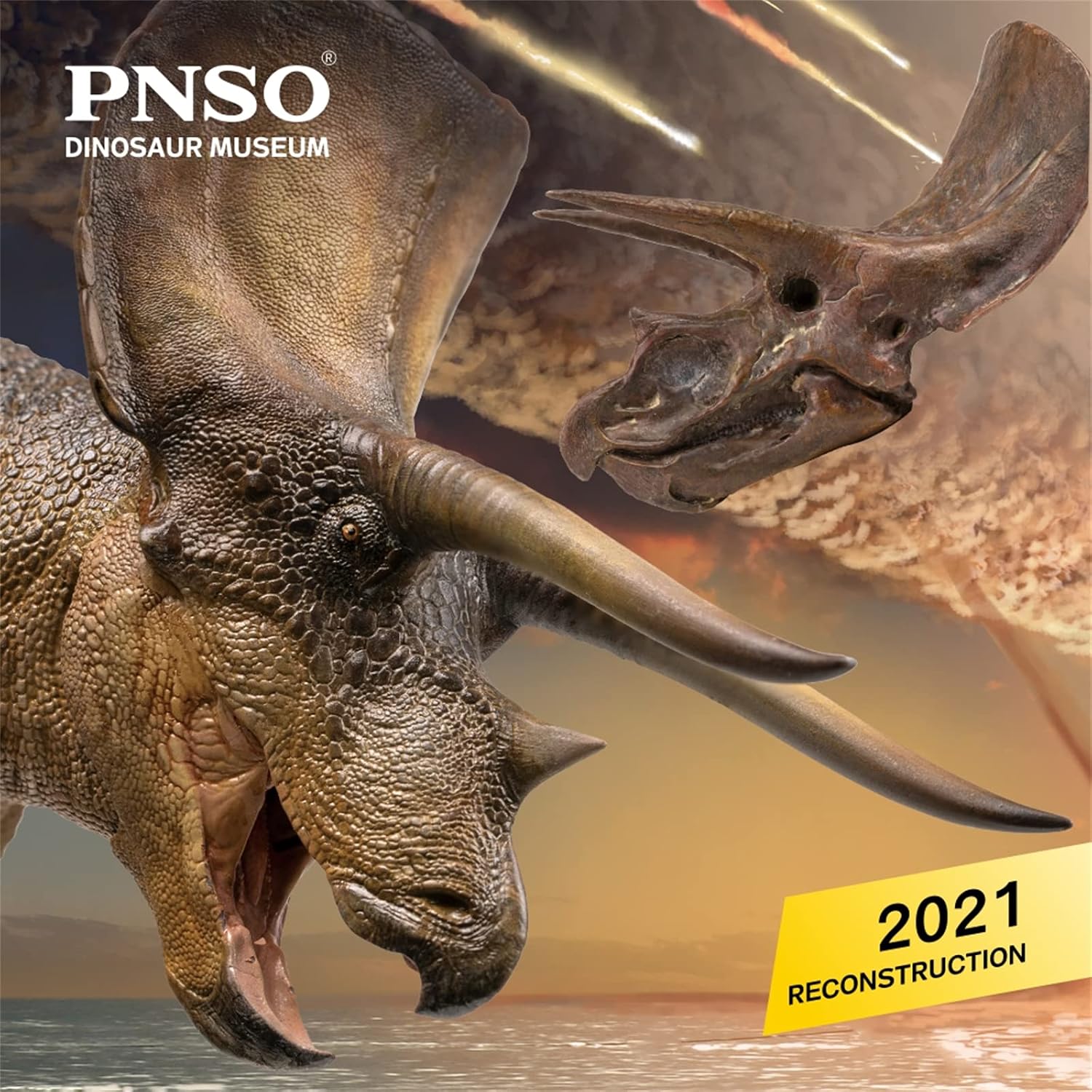 Dinosaur Museums Series New 1:35 Triceratops Doyle Figure Scientific Art Model Collector Decoration Gift