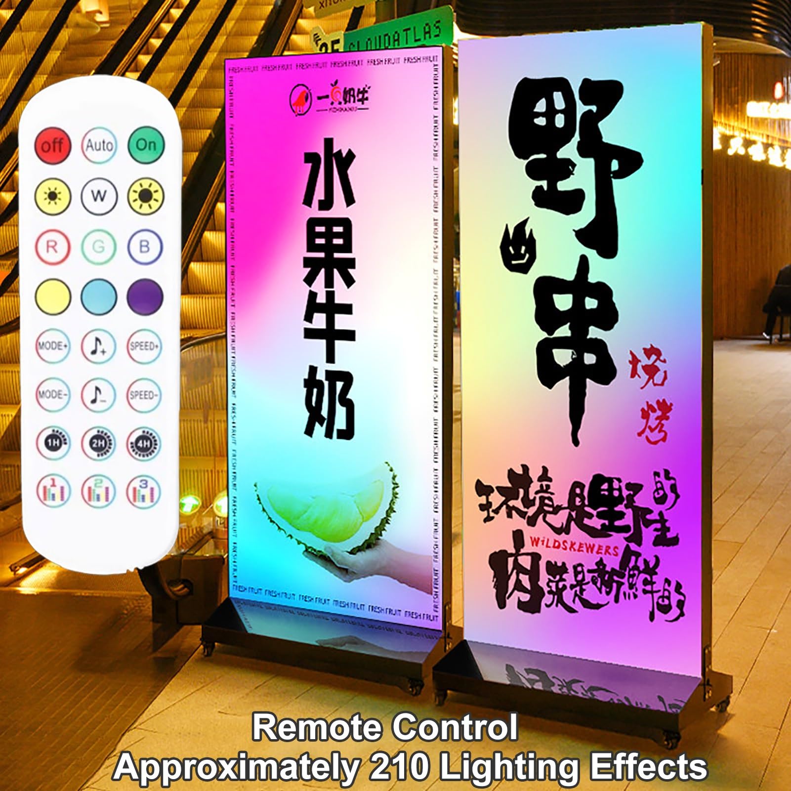 Soporte para letreros de caja de luz LED para exhibición, negocios y tiendas, soporte de señalización de suelo al aire libre (60 x 150 cm), perfecto para promociones y anuncios