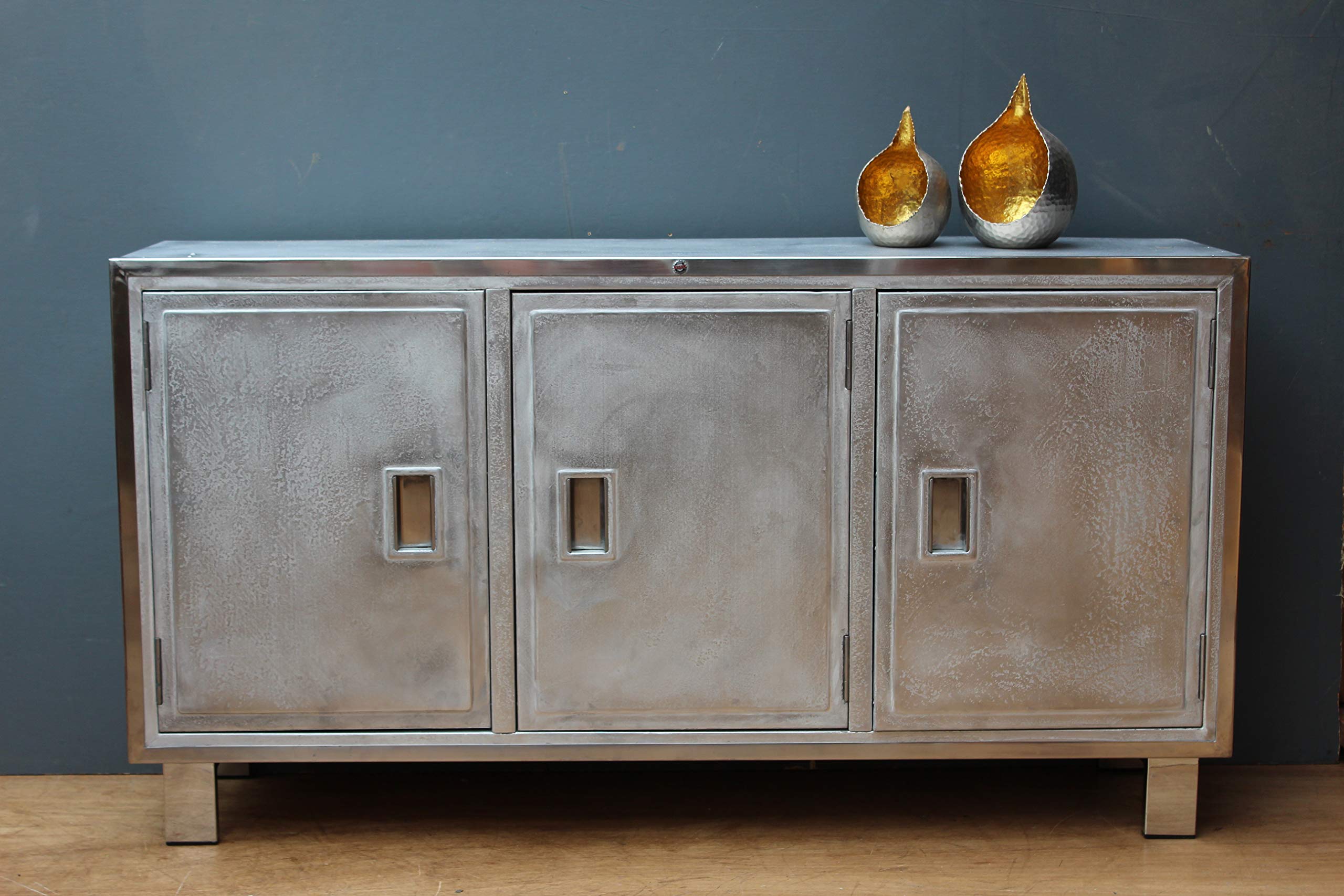 Buy Metal Sideboard, Vintage c1950's Stripped Metal Aviator Style