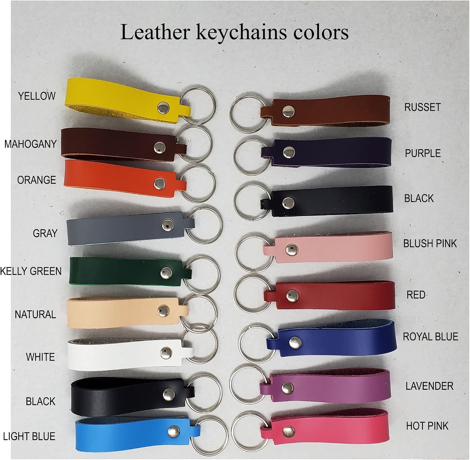 10 Pack leather Keyrings Blank-Laser Engraving, Hot foil stamping, Decorating Ready-Business Promotion, Events, Fundraising