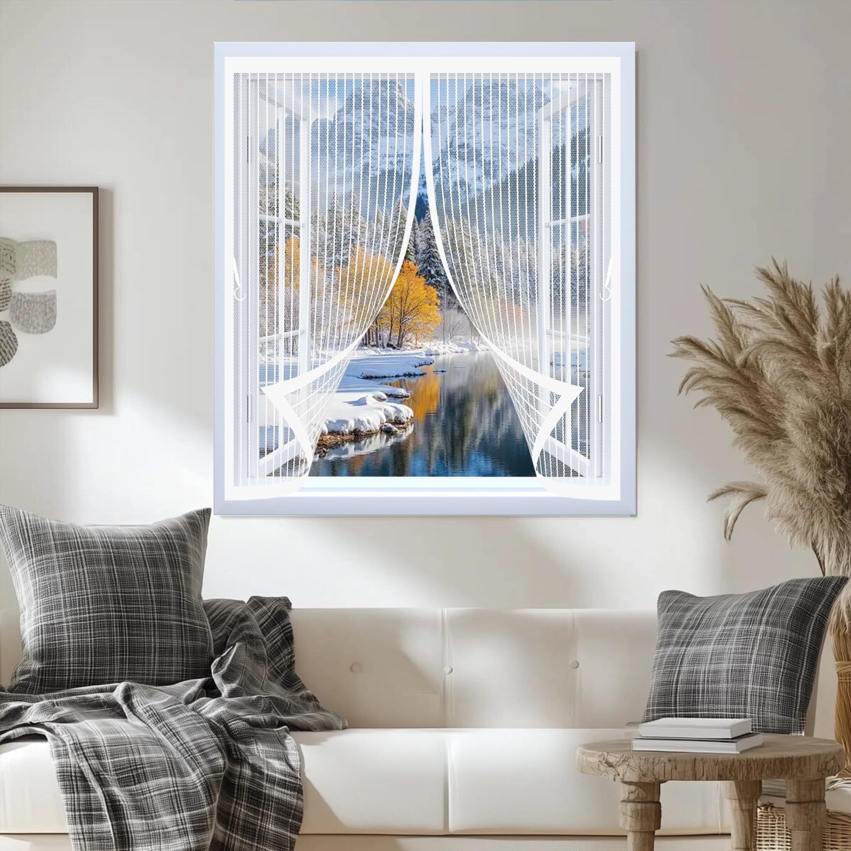 Moustiquaire fenêtre 170x170 cm blanc haute résistance