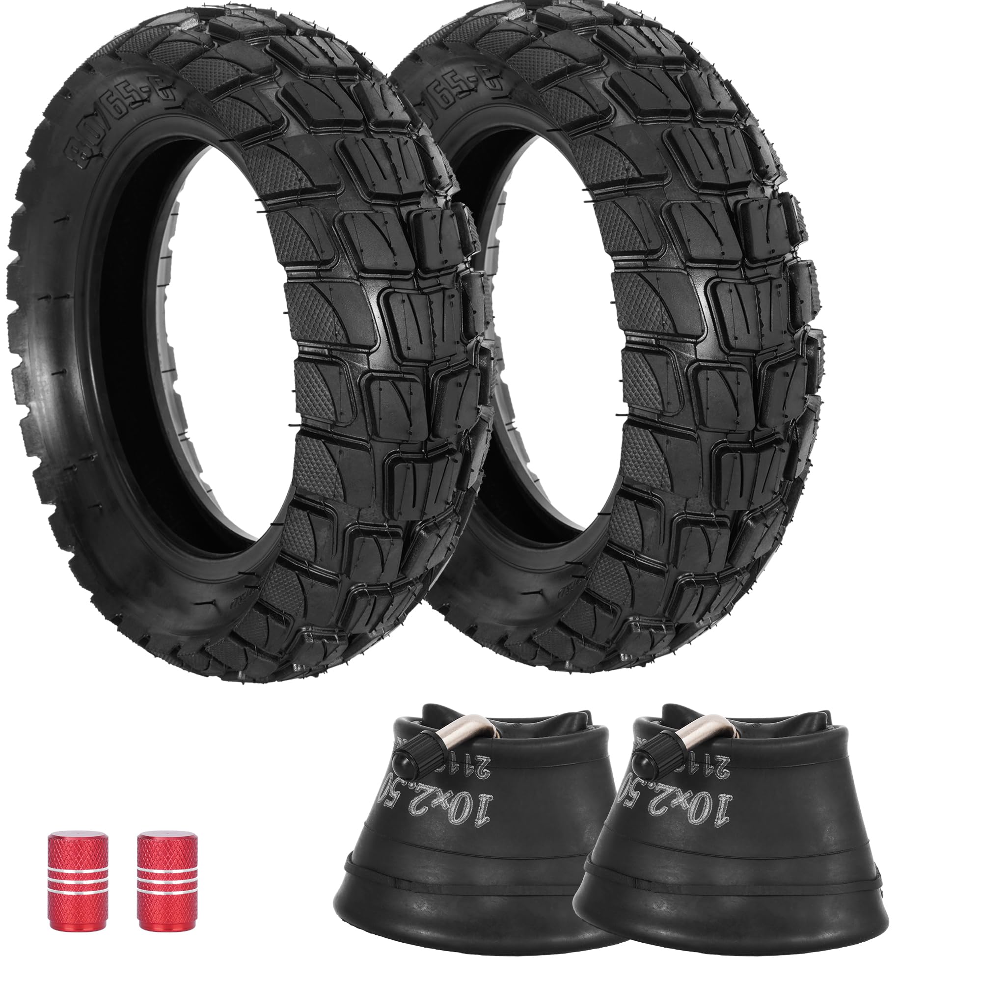 80/65-6 Scooter Tire Inner Tube,SOGIME 10 Inch Electric Scooter Tire Off-Road 10X3.0 E-Scooter Tube with Angled Valve Stem,2 Packs