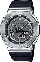 Casio G-Shock GM2100-1A Metal Covered Octagonal Black Resin Band Watch - Shock Resistant Style
