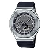 Casio Metal Covered Octagonal Black Resin Band Watch GM2100-1A