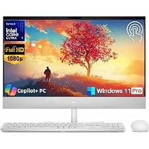 Dell 24 Inch Touchscreen All-in-One Business Desktop PC Intel Ultra 7 355, 32 GB DDR5, 1 TB SSD, 23.8 FHD 99% sRGB 300 Nits Display, Dolby Atmos, Wi-Fi 7, 2 HDMI, Windows 11 Pro, Pen Support