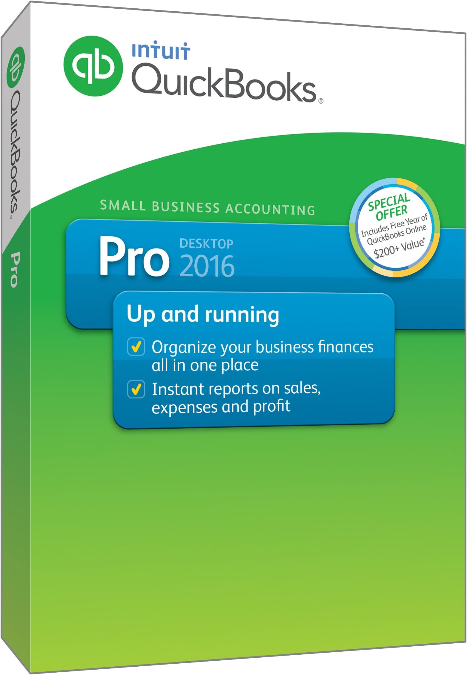 QuickBooks Pro 2016 Small Business Accounting Software with Free QuickBooks Online Essentials [Old Version]