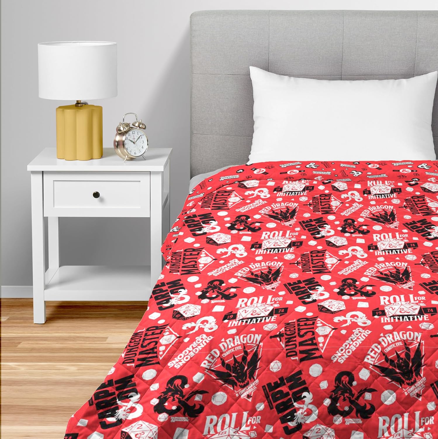 Dungeons & Dragons quilted throw blanket, 90 x 90 inches