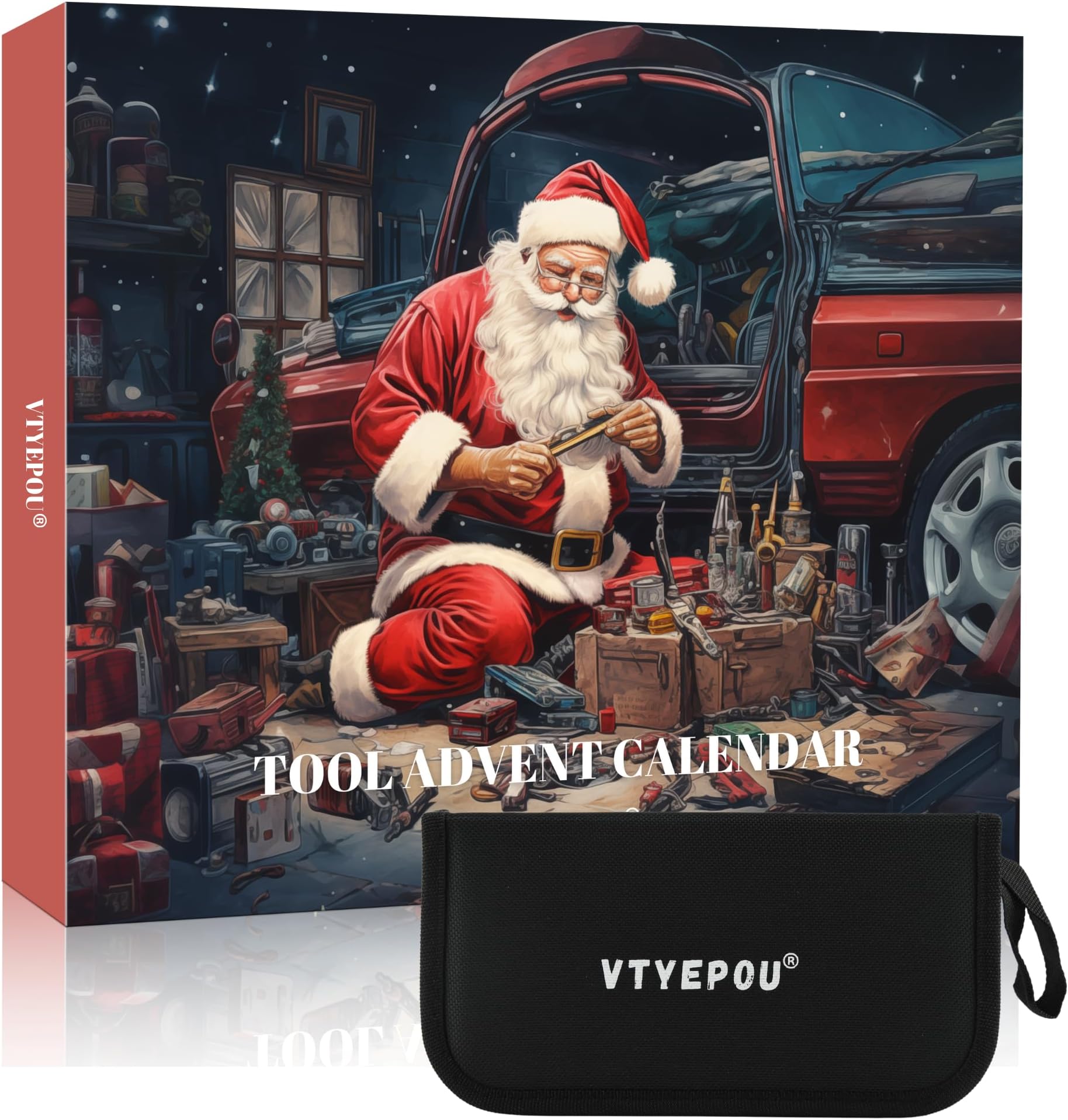Tool Advent Calendar for Adult Men - Mechanics Tools Set Advent Calendar for 24 Days Christmas Countdown - 2025 Xmas Holiday Surprise Gift for Automotive Enthusiasts