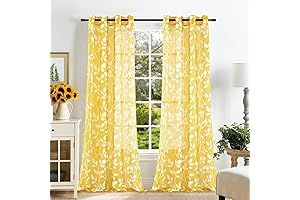 Cortinas de Primavera para Sala Decoración con Estampado Ligero