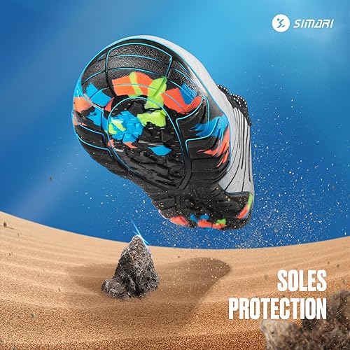 Miniatura 3 de Simari Zapatos de agua para mujer, hombre, natación, playa, piscina, deportes acuáticos, secado rápido, estilo descalzo, buceo, surf y caminar