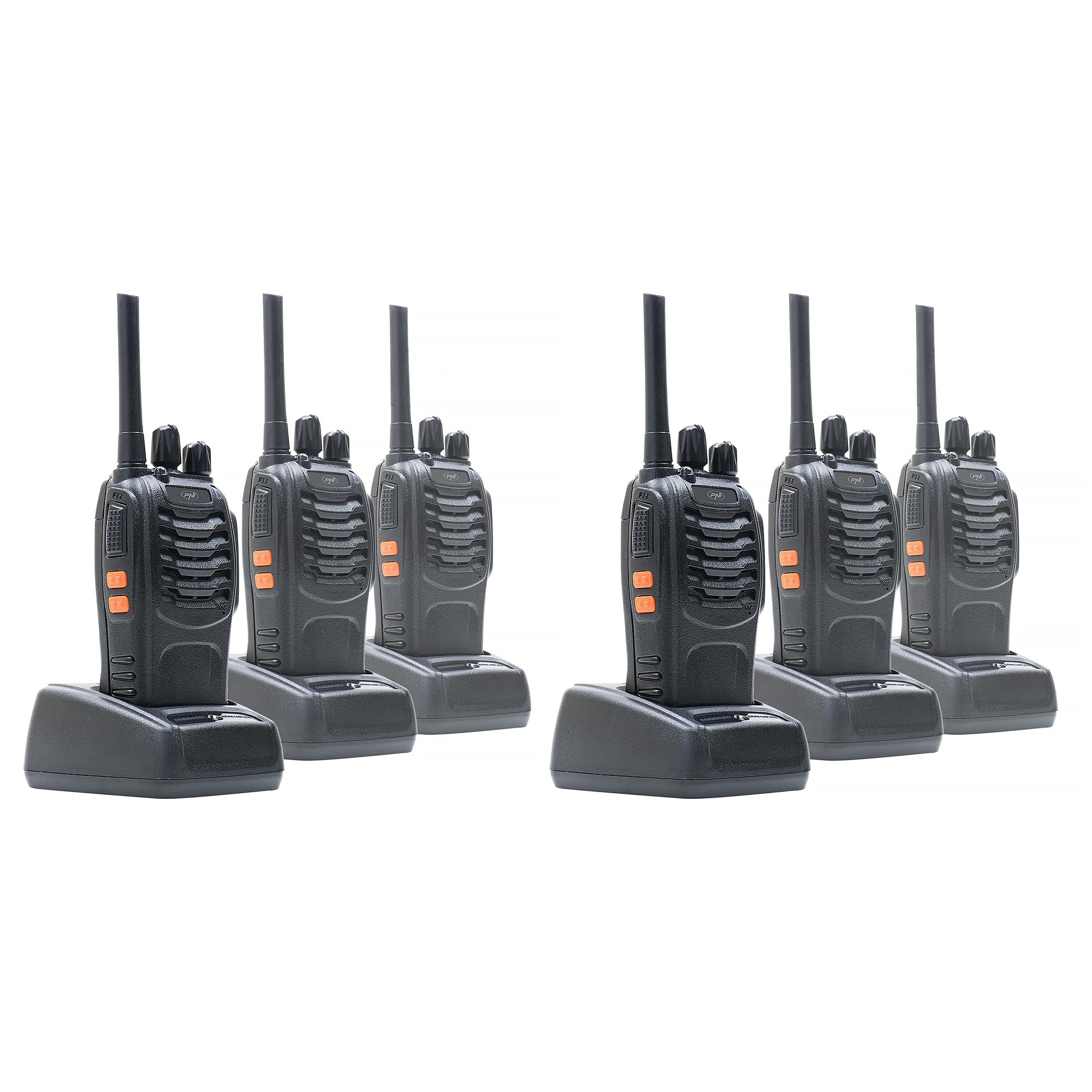 PNI PMR R40 Pro Paquet 6 Radios Portables Piles Chargeurs Écouteurs
