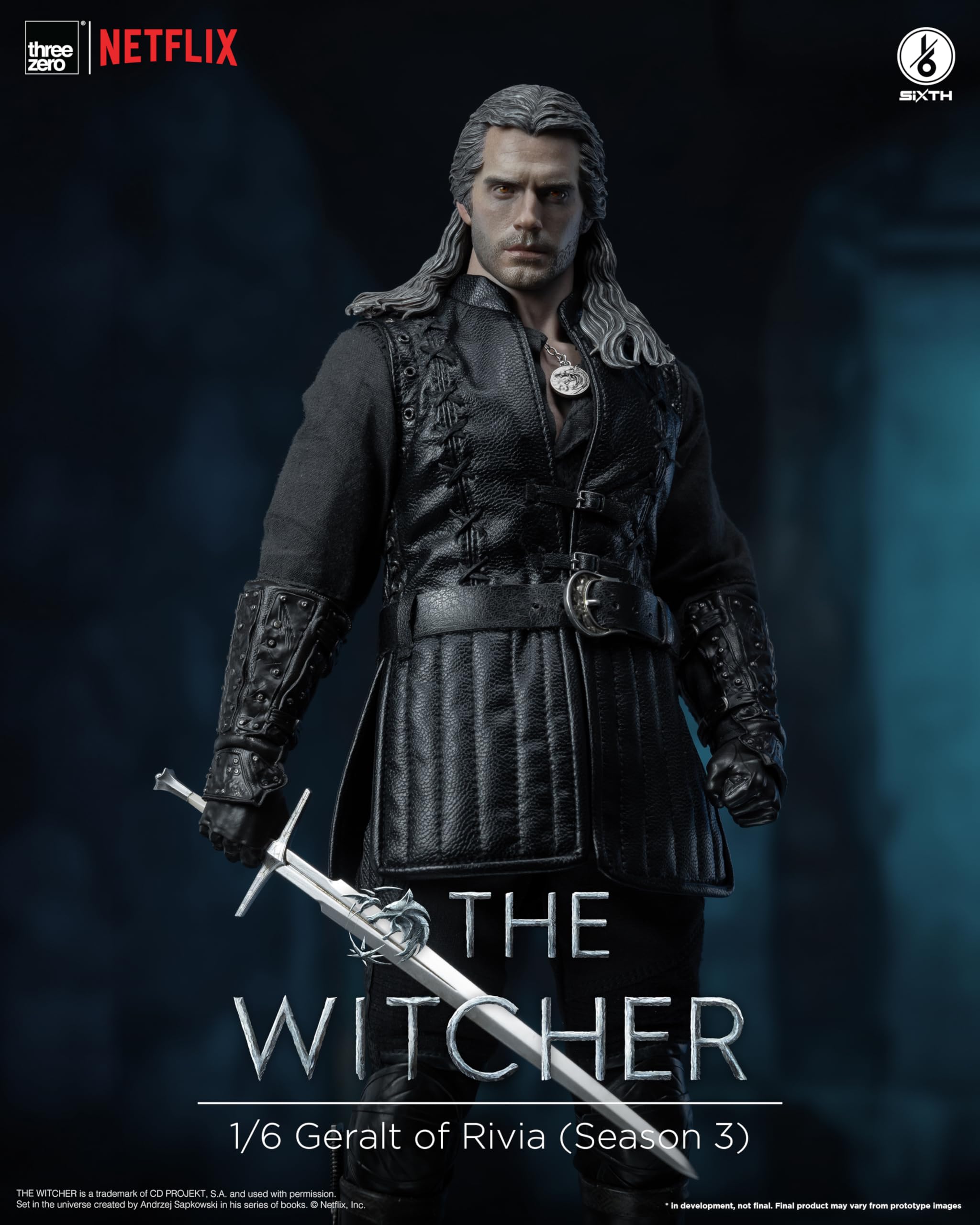 Threezero The Witcher: Geralt of Rivia (Stagione 3) Action Figure in scala 1:6