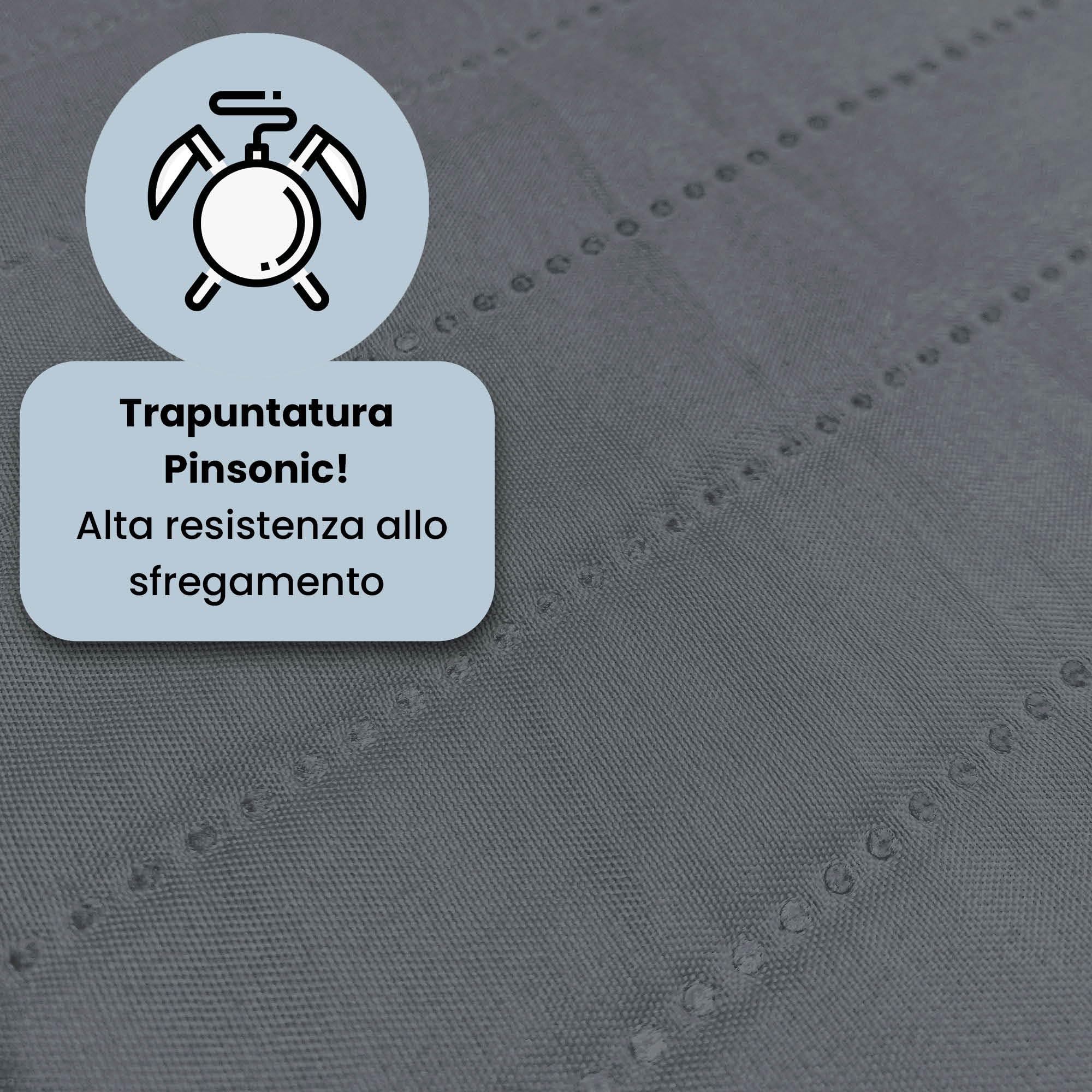 Italian Bed Linen Copridivano Trendy con penisola Reversibile, Misura Seduta 240 cm, Microfibra Soft Touch "Mano Pesca", Ideale per Chi ha Animali Domestici, Protezione Totale, Grigio Scuro