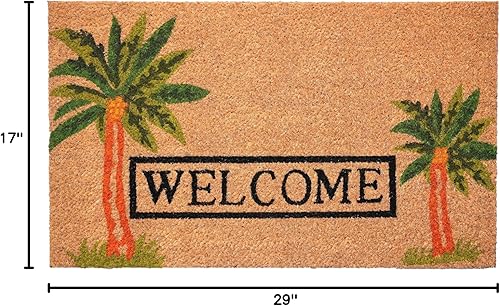 Miniatura 3 de Calloway Mills 120521729 Palm Welcome 17"x29" Coir with Vinyl Backmat