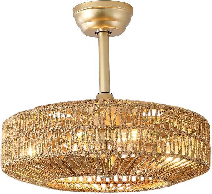 Ventilador de Techo 20 Pulgadas con Luz, 6 Velocidades, Cont