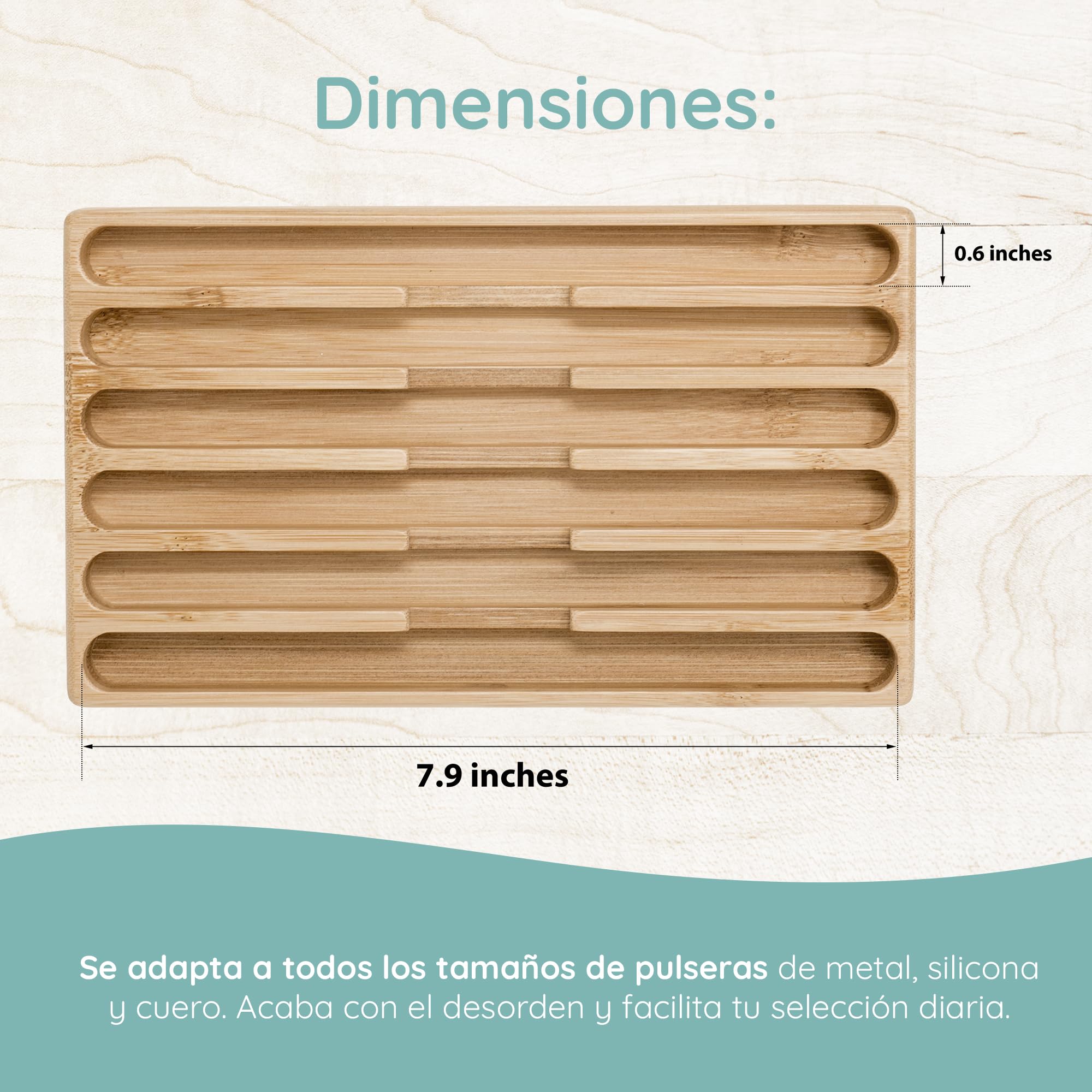 Organizador de exhibición de correa de reloj de nogal, cartera de soporte de correa de madera, compatible con todas las correas de watch de 38 mm, 42 mm y 44 mm (6, nogal)