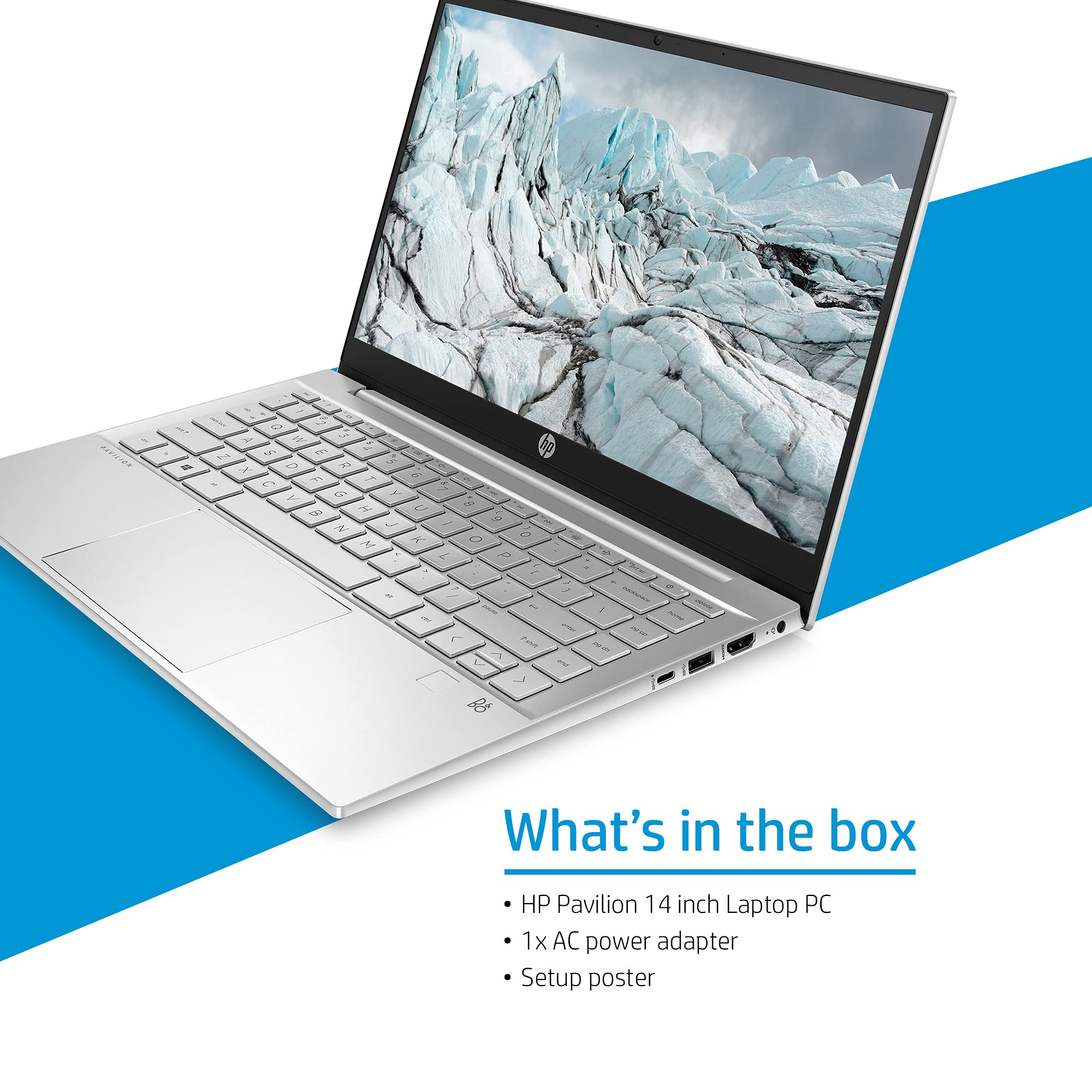 HP Pavilion AMD 14, Ryzen 7 5700U, 16GB/512GB SSD 14-inches (35cm