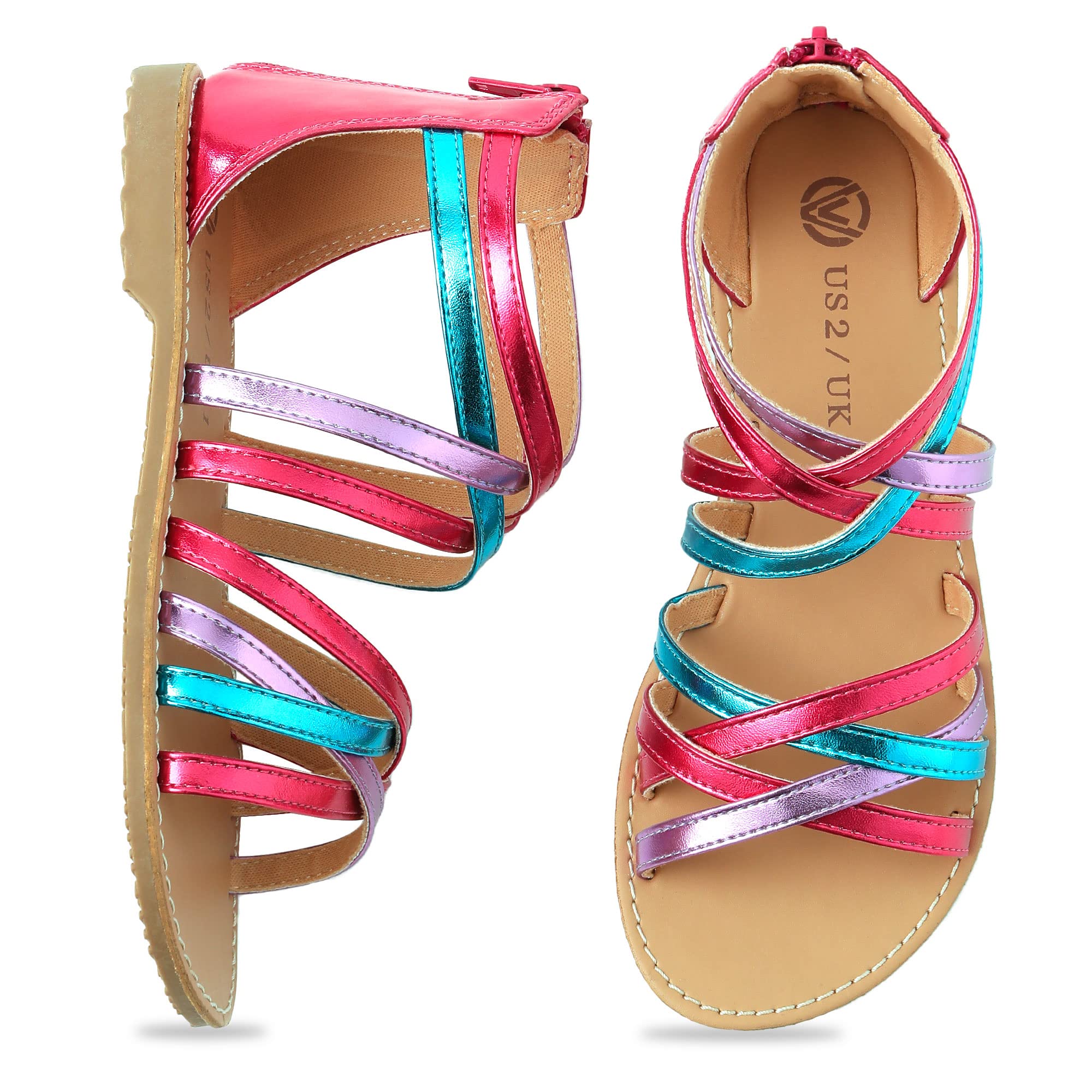 Berhoodgirls Gladiator Sandals Open Toe Breathable Summer Sandals