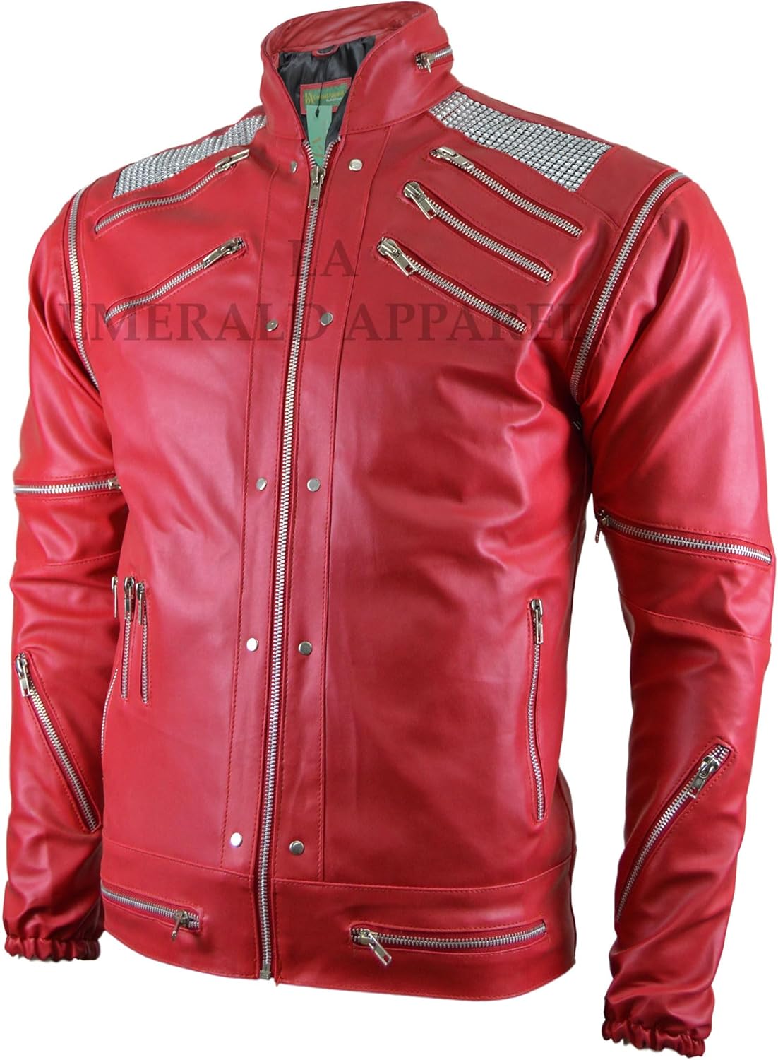 Bea-It Jacket, Red Song Bea-It Red Faux Leather Jacket, Zipper Jacket - Image 4