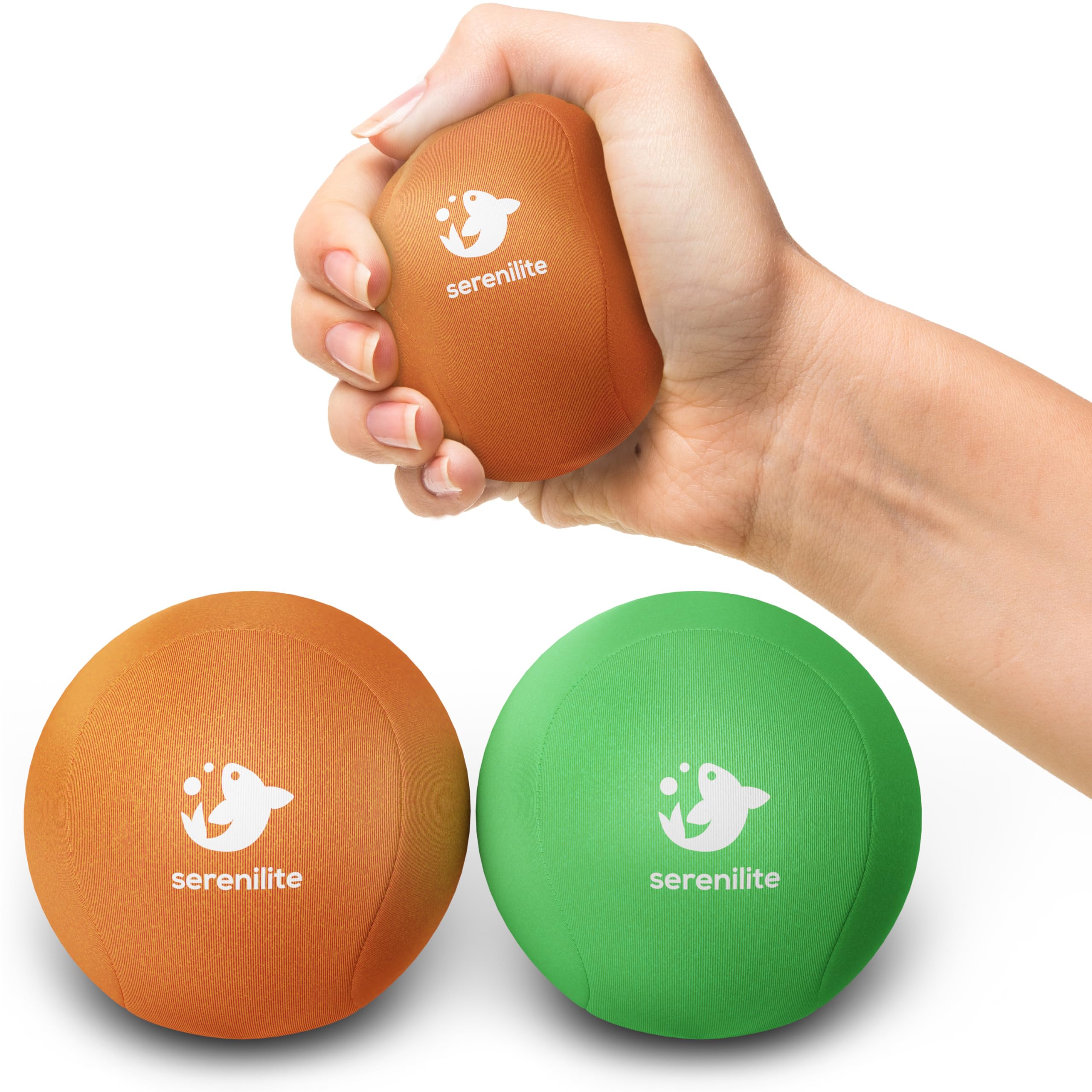 Serenilite Stress Balls for Adults, Squeeze Ball for Hand Therapy, Stress Ball, Hand Exercisers for Therapy &amp; Grip Strengthening, Physical Therapy Balls, Hand Grip Strengthener.