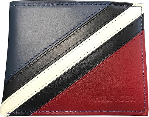 Tommy Hilfiger Pasaporte y Valet Billetera color rojoazul marinoblanco