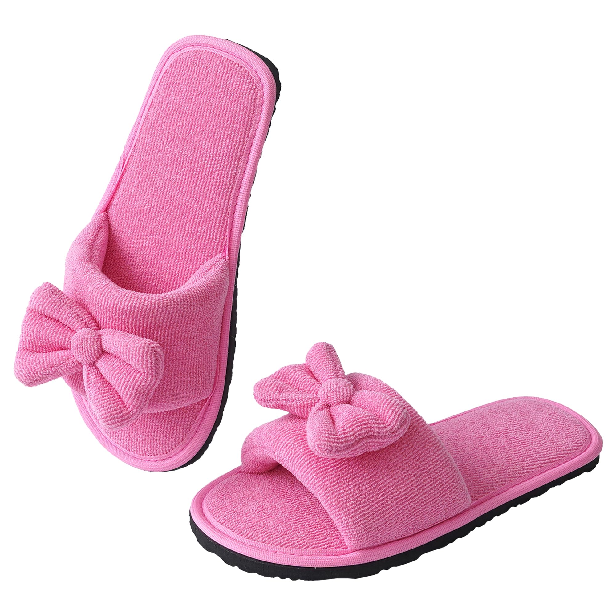 QEZOMI Girls Flip-Flops & Slippers for Girls Kids Fashionable Bow Home House Indoor Cute Pink Slipper, Soft and Comfortable Footwear for Kids Girls, Adorable Bow Design (Pink, Numeric_5) (B0C8CTVNXM) Amazon Price History, Amazon Price Tracker