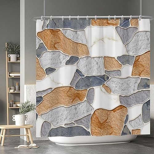 Miniatura 86 de Baocicoo - Cortina de ducha de abeja de miel, diseño de abeja de caricaturas, pista voladora, rústica, floral, para baño, decoración de bañera