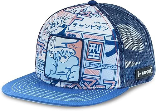 XCAPSLAB Gorra de camionero Los Pitufos ajustable Snapback Malla Transpirable Sombrero de Bill Plano Talla única