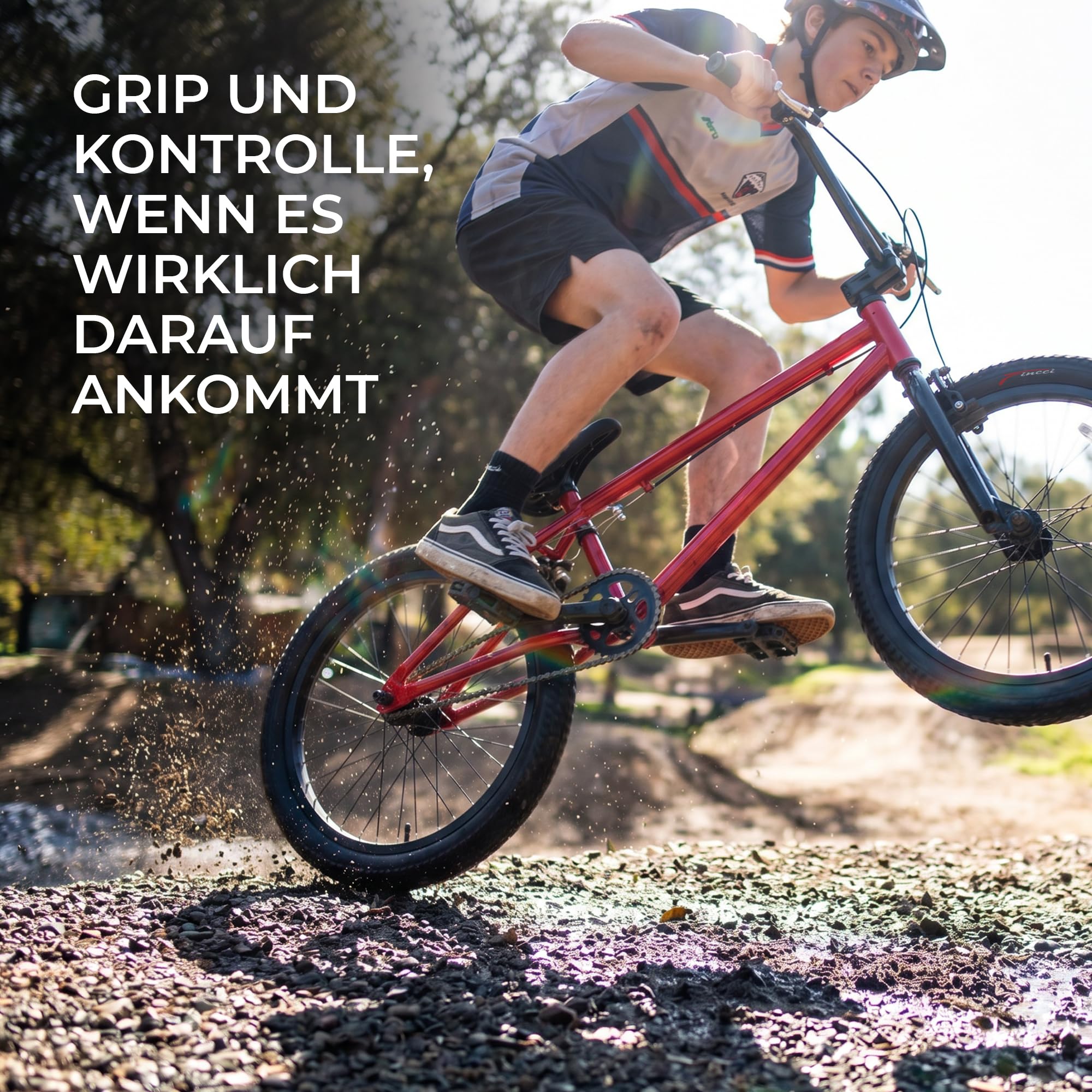Fincci Fahrradreifen 20 Zoll – 2er Pack Faltbare MTB Reifen 20 x 1.95 Zoll mit 2X 20 Zoll Schrader Schlauch, FahrradMantel 53-406 für Kinder, Teenager & Erwachsene, BMX, City, Road & MTB & Dreirad