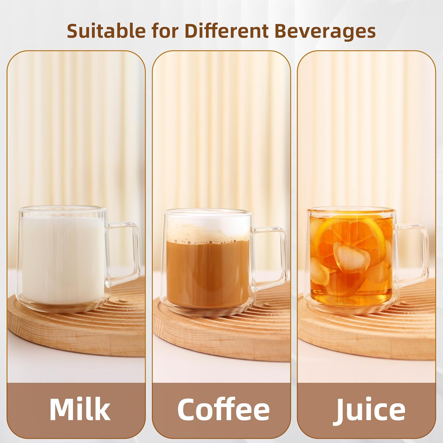 CNGLASS 12oz Double Walled Glass Tea Cup with Stainless Steel Infuser and Lid,Borosilicate Glass Tea Infuser Mug for Loose Tea,Teabag,Set of 1 - Image 8