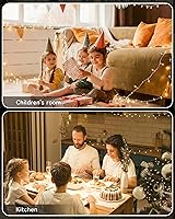 Vista 6 de Luces de Cadena LED de 165 Pies 500LED, Luces de Hadas Estrelladas LED, Luces de Cadena Parpadeantes Luces Decorativas con 8 Modos con Enchufe