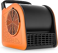 Puligoth High Velocity Air Mover Blower Fan with Heater, UV Light, Filter - 3 Speeds, 185° Rotation Carpet Dryer for Industrial Drying & Cooling