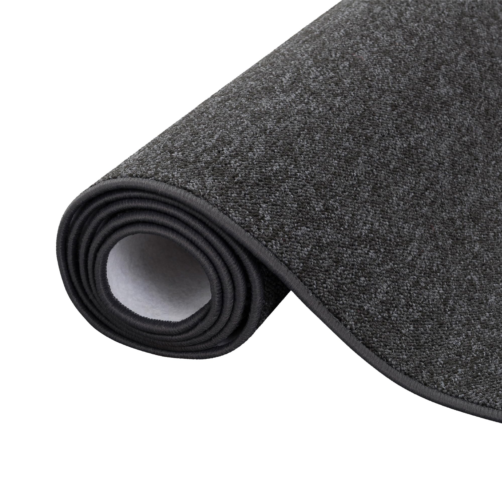 Snapstyle Feinschlingen Läufer Velour Teppich Strong Schwarz Grau in 9 Größen