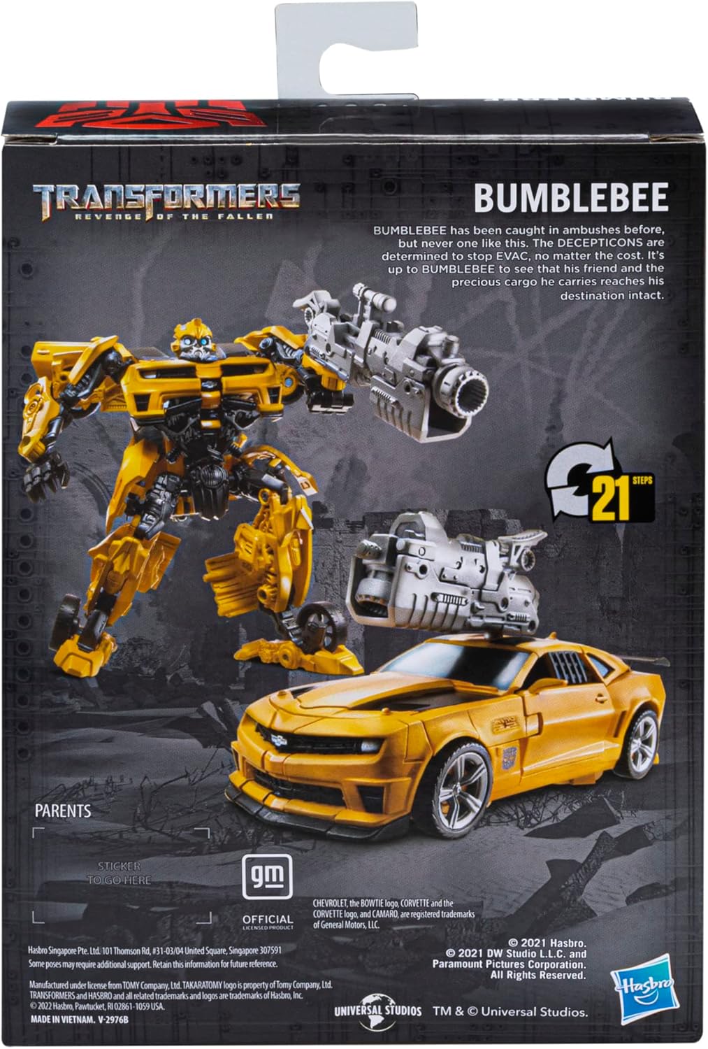 Transformers Toys Deluxe Class Universal Studios The Ride - 3D Bumblebee Action Figure - Ages 5 and Up, 4.5-inch