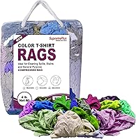 Vista 15 de Trapos de limpieza de punto de algodón, bolsa de 10 libras (aprox. 60-70 unidades) – Bolsa de trapos para pintores, mecánicos, detalles automáticos