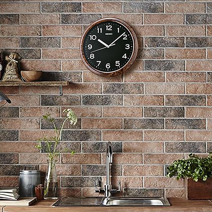 Reloj de Pared SEIKO QHA014ZLH 33 cm Analógico Café y Negro miniatura 2