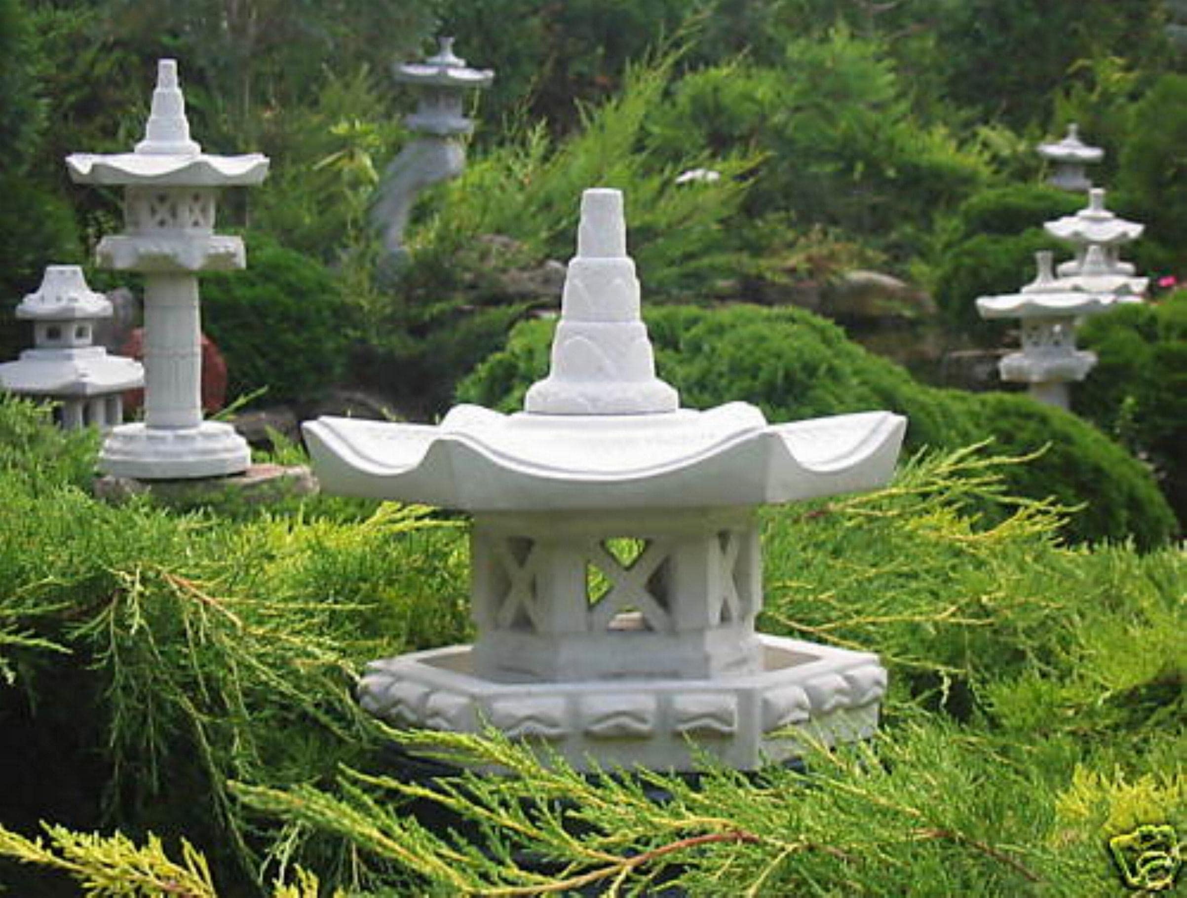 Japanische Steinlaterne Vogelhaus Gartendeko