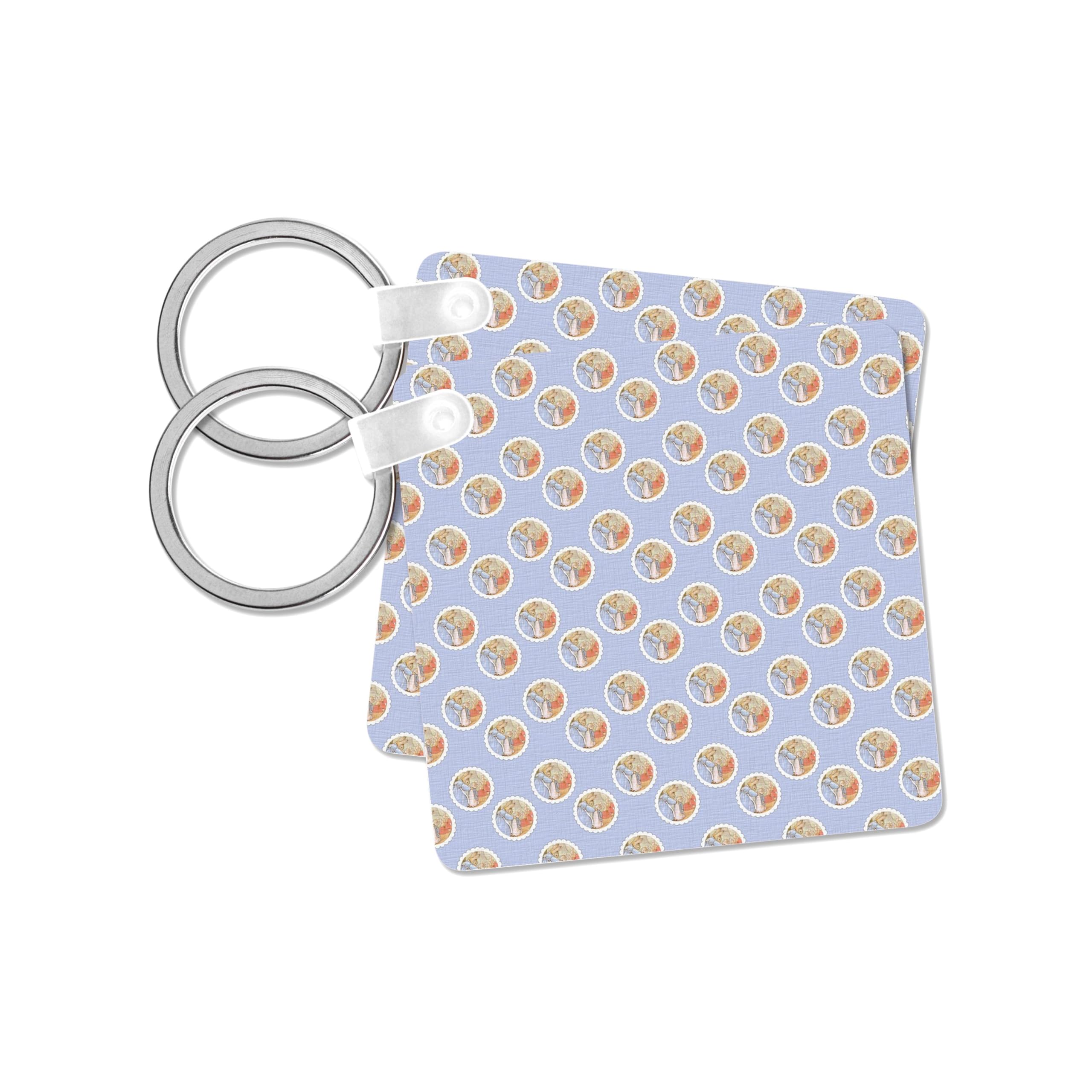 3dRose, Peter Rabbit Family Vintage Art- Children- Stories, set of 6 Key Chains