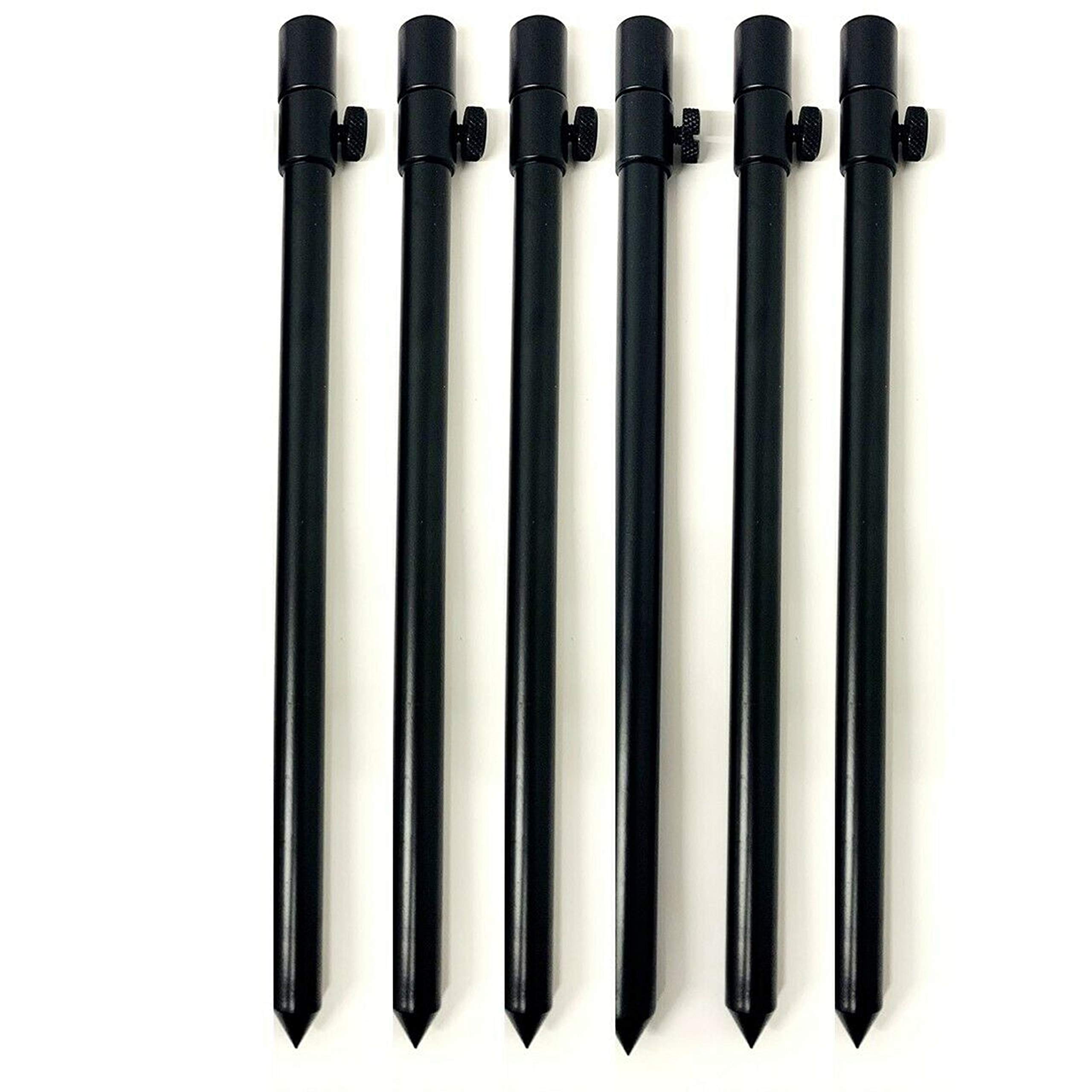 Lidsters Fishing Supplies Ltd Black 6 X 50-90Cm Thick 16Mm Carp Coarse Ali Banksticks Bank Sticks
