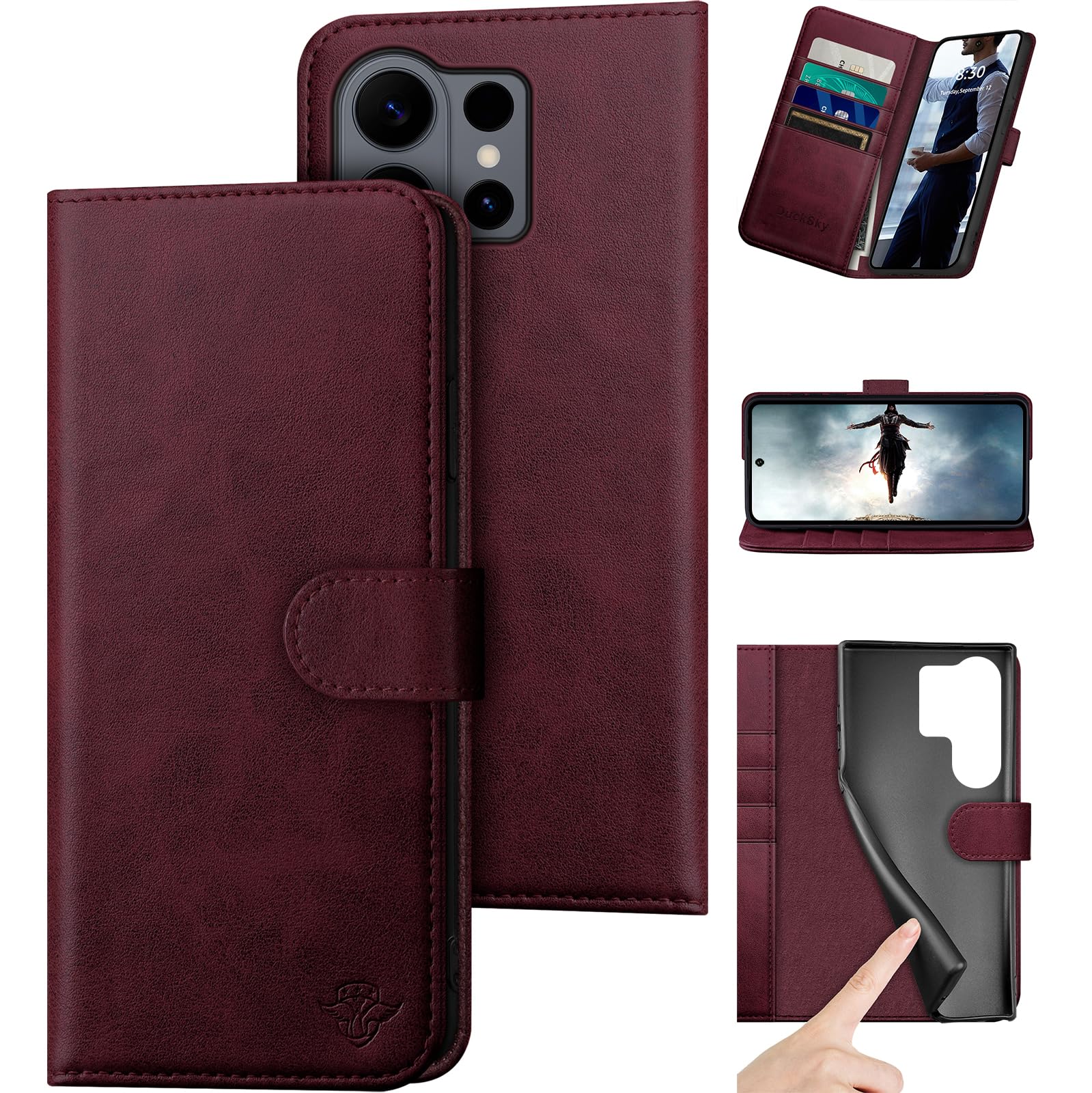 Photo 1 of DuckSky Samsung Galaxy S26 Ultra Genuine Leather Flip Case