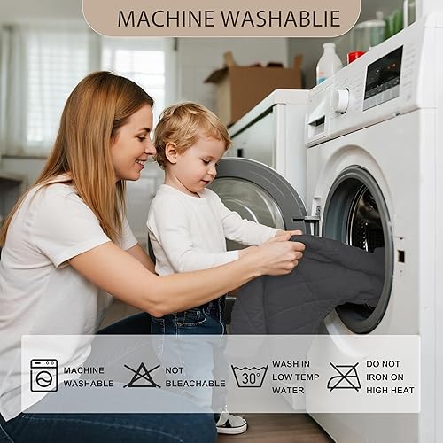 Miniatura 7 de Genina Funda de sofá impermeable, lavable, antideslizante de 67 pulgadas con 3 cojines, funda de sofá modular apta para mascotas, fundas de sofá