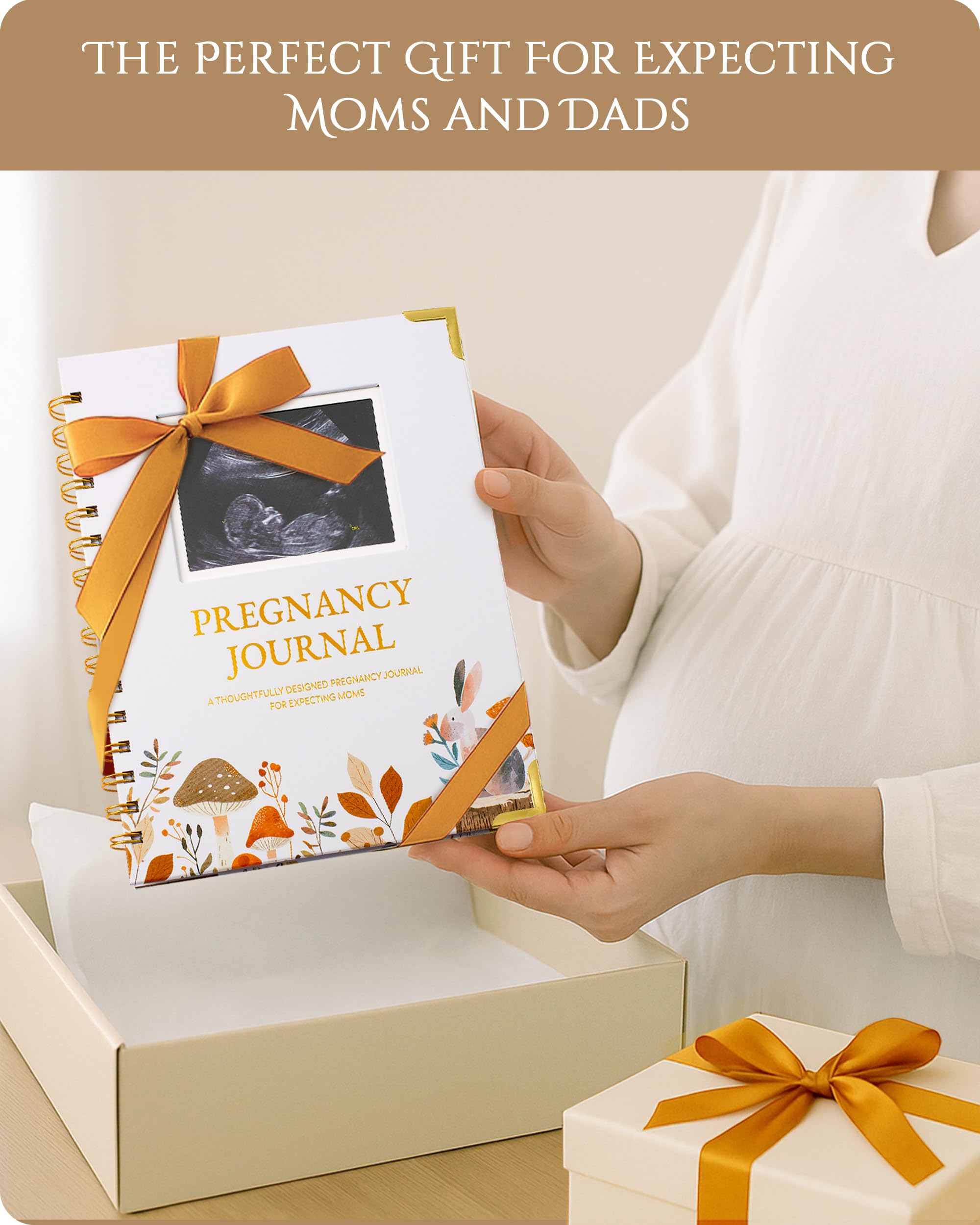 Pregnancy Journal – 82 Page Hardcover Memory Book for Expecting Moms | Beautiful & Thoughtful Mom to Be Gift, Pregnancy Book for First Time Moms, Ultrasound Baby Picture Pocket