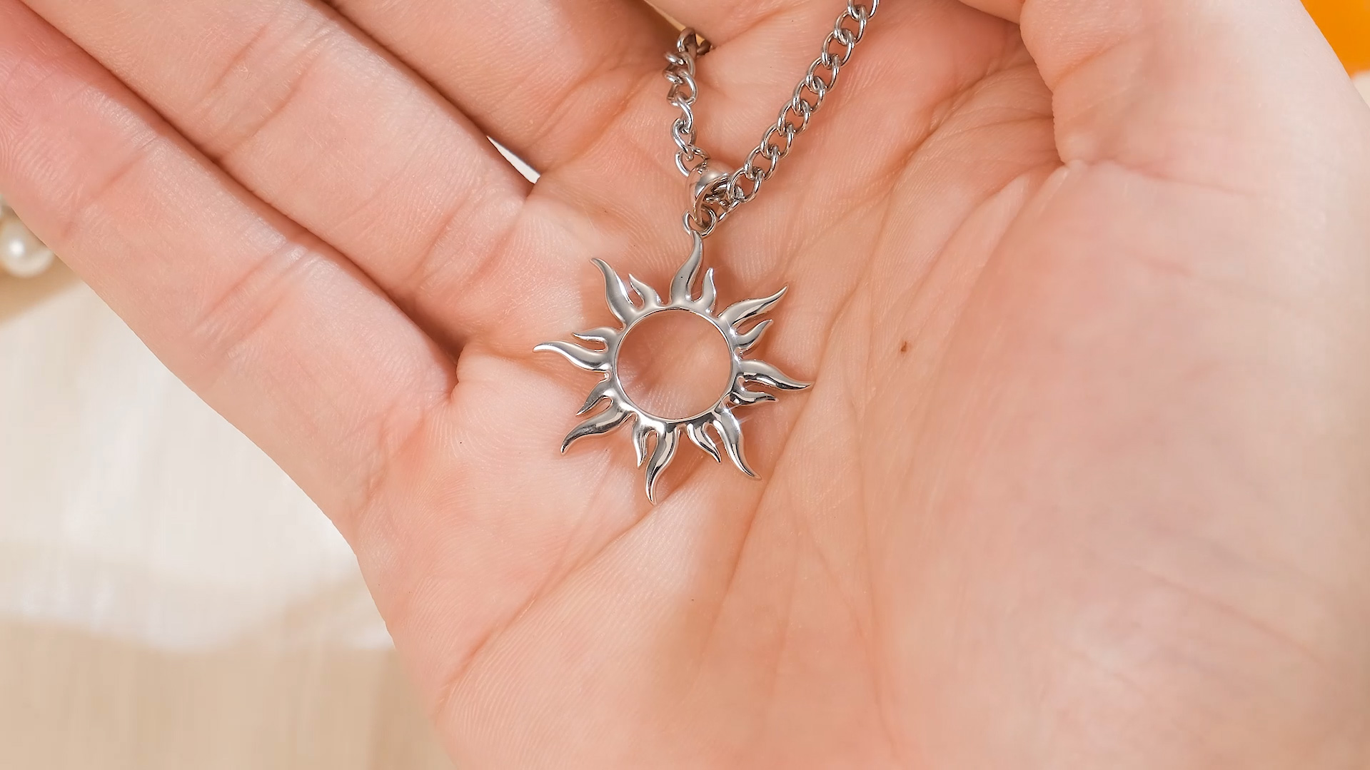 PDTJMTG Sun Necklace Sterling Silver Sun Pendant with 22”+2